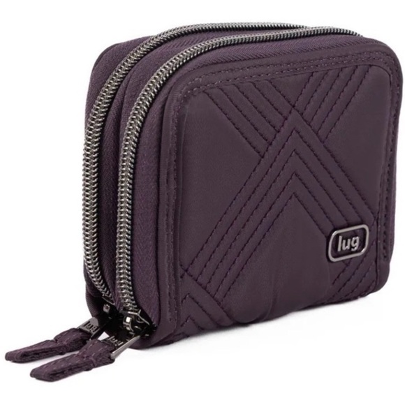 SOLD🍀Lug Splits2 Compact RFID Wallet 💜Plum - Picture 3 of 6